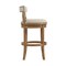 Alaterre Furniture Hanover Swivel Bar Height Bar Stool, Weathered Brown and Beige, 2PK ANHN04FDCR2 - alternate 3